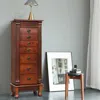Hivvago Wooden Jewelry Armoire Cabinet Storage Chest With Drawers And Swing Doors