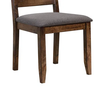 Hivvago Wooden Ladder Back Dining Chair, Gray & Brown, Set Of 2