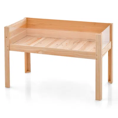 Hivvago Wooden Raised Garden Bed In Brown