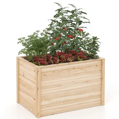 Hivvago Wooden Raised Garden Bed Elevated Planter Box With Open-ended Base