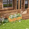Hivvago Wooden Rectangular Garden Bed With Drainage System-natural