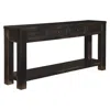 Hivvago Wooden Sofa Table With Four Drawers And One Shelf, Weathered Black In Brown
