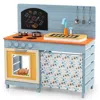 Hivvago Wooden Toy Kitchen Playset With Removable Circulation Faucet And Cooking Accessories-blue In Blue