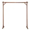 Hivvago Wooden Wedding Arch Solid Wood Arbor Backdrop Stand For Wedding Ceremony-square
