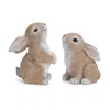 Hivvago Woodland Bunny Figurine (set Of 4) In Brown