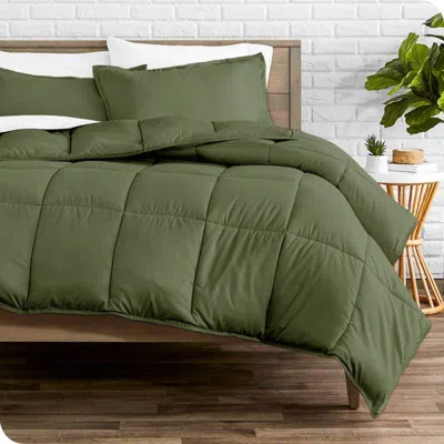 Hivvago Wrinkle-resistant Down Alternative Comforter Set In Olive Green