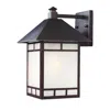 Hivvago Xl Antique Bronze Frosted Glass Lantern Wall Light