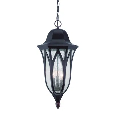Hivvago Xl Antique Bronze Geometric Glass Hanging Light