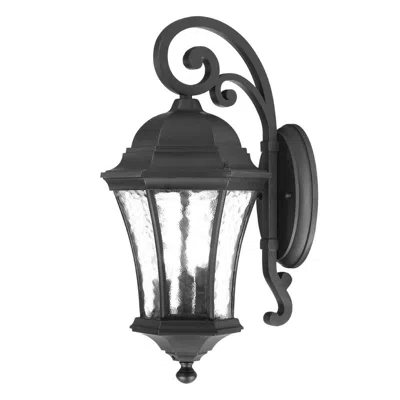 Hivvago Xl Matte Black Tapered Hanging Lantern Wall Light