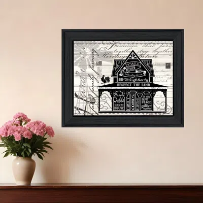 Hivvago Y'all Blessed Farmhouse Black Framed Print Wall Art