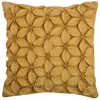 Hivvago Yellow Pinwheel Floral Petal Down Throw Pillow In Brown
