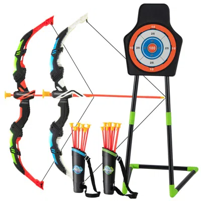 Hivvago Youth Archery Bow Set With Led Light Up Bow And 20 Suction Cup Arrows For Kids