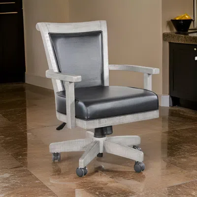Hivvago Zeka Game Chair With Wheels, Tilt, Swivel And Gas Lift, Gray Mahogany