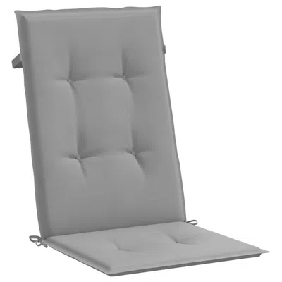 Hivvago Zia 6pc Outdoor Highback Cushion For Chair, Tufted Gray Fabric 47 Inch