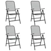Hivvago Zofi Folding Outdoor Dining Set Of 4, Dark Gray Iron Mesh Frame