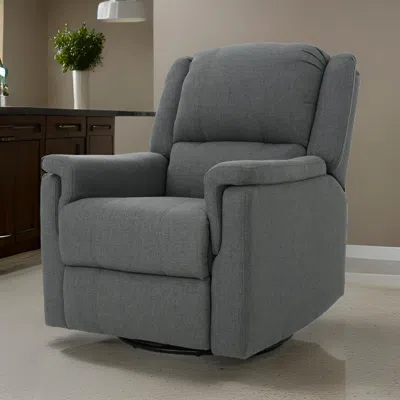 Hivvago Zune Manual Glider Recliner Chair, Swivel Ergonomic Design, Charcoal Gray