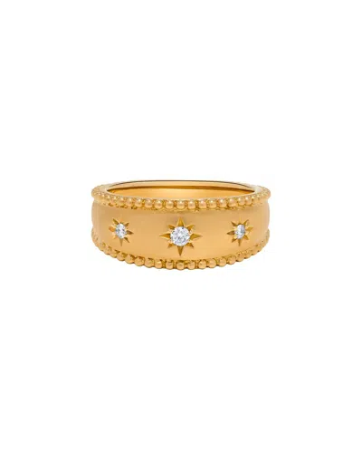 H.j. Namdar 14k 0.09 Ct. Tw. Diamond Beaded Ring In Metallic