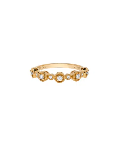 H.j. Namdar 14k 0.20 Ct. Tw. Diamond Stackable Ring In Gold
