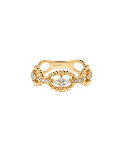 H.j. Namdar 14k 0.26 Ct. Tw. Diamond Stackable Ring In Gold