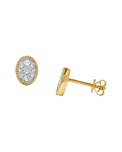 H.j. Namdar 14k 0.32 Ct. Tw. Diamond Cluster Earring In Gold