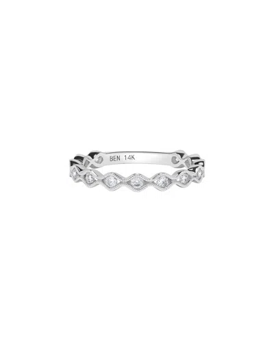 H.j. Namdar 14k 0.33 Ct. Tw. Diamond Stackable Ring In Metallic
