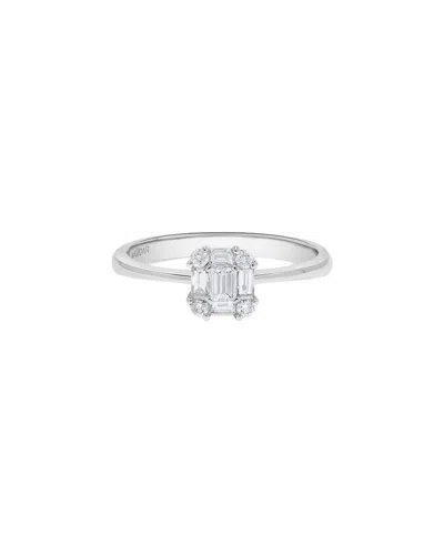 H.j. Namdar 14k 0.36 Ct. Tw. Diamond Cluster Ring In Silver