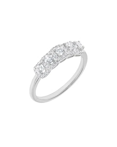 H.j. Namdar 14k 0.45 Ct. Tw. Diamond Halo Ring In Metallic
