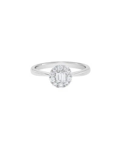 H.j. Namdar 14k 0.46 Ct. Tw. Diamond Halo Ring In Metallic