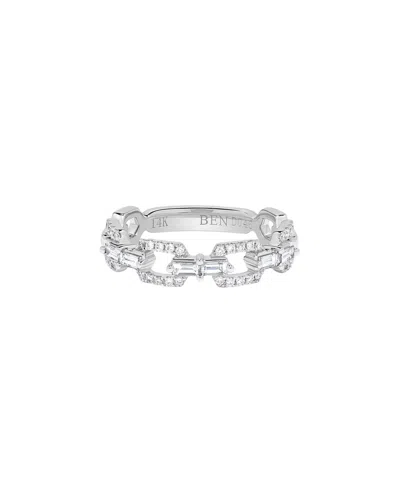 H.j. Namdar 14k 0.46 Ct. Tw. Diamond Stackable Ring In Silver