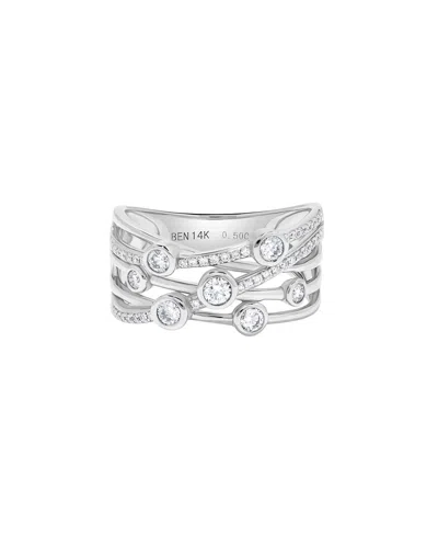 H.j. Namdar 14k 0.50 Ct. Tw. Diamond Layer Ring In Metallic