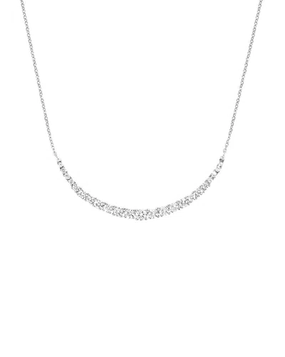 H.j. Namdar 14k 1.06 Ct. Tw. Diamond Layer Necklace In Silver