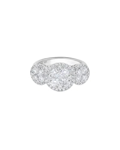 H.j. Namdar 14k 1.50 Ct. Tw. Diamond Cluster Ring In Green