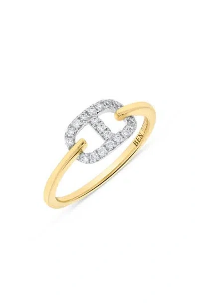 H.j. Namdar 14k Gold Diamond Mariner Link Ring