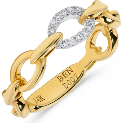 H.j. Namdar 14k Gold Diamond Oval Link Ring