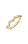 H.j. Namdar 14k Gold Diamond Twist Stackable Ring In Gold