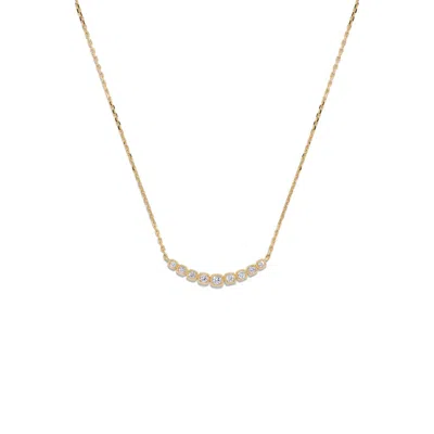 H.j. Namdar 14k Gold Milgrain Diamond Station Necklace In Yellow Gold