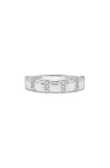 H.j. Namdar 14k White Gold Diamond Bar Cushion Band Ring In Gold