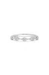 H.j. Namdar 14k White Gold Diamond Marquise Band Stackable Ring In White