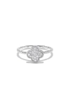 H.j. Namdar 14k White Gold Pavé Diamond Clover Ring In 14k White Gold