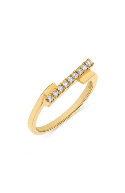 H.j. Namdar 14k Yellow Gold Diamond Bar Ring