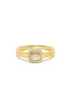 H.j. Namdar 14k Yellow Gold Diamond Halo Ring In Gold
