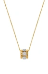 H.j. Namdar 14k Yellow Gold Diamond Link Rolling Pendant Necklace In Gold