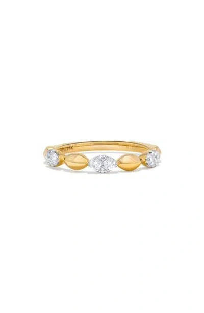 H.j. Namdar 14k Yellow Gold Diamond Marquise Station Stackable Ring