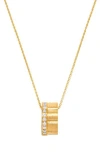 H.j. Namdar 14k Yellow Gold Diamond Matte Rolling Pendant Necklace In Gold