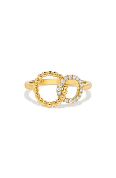 H.j. Namdar Beaded Diamond Circles Ring In Gold