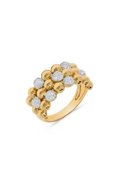 H.j. Namdar Beaded Diamond Statement Ring