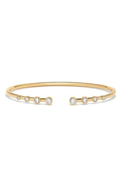 H.j. Namdar Bezel Diamond Bangle Bracelet In Gold