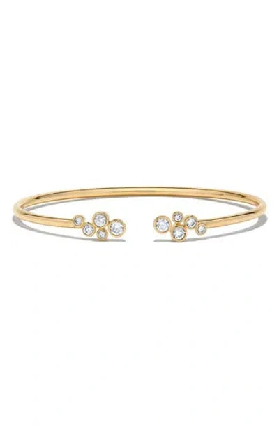 H.j. Namdar Bezel Diamond Bangle Bracelet In Gold