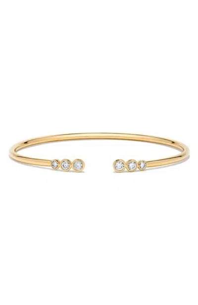 H.j. Namdar Bezel Diamond Bangle Bracelet In Gold