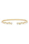 H.j. Namdar Bezel Diamond Bangle Bracelet In Yellow Gold